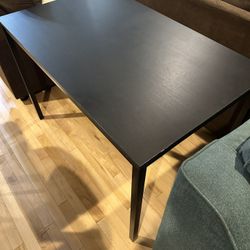 Black IKEA Desk with Cable Organizer