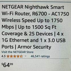 Netgear Nighthawk 1750 Router