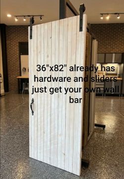 Can Deliver 36x82 Barn Door with Hardware and Sliders