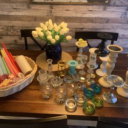 Huge Candle Holders Lot