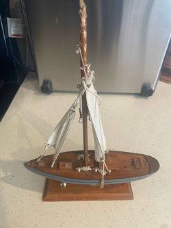 Wood Sailboat decoration 9.5 lon