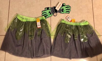 2Slime skirts and 1 Gloves - Brand New