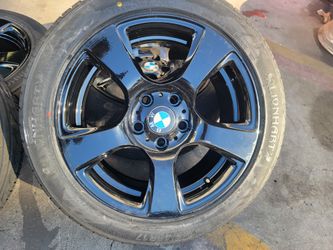 OEM 17" Glossy Black BMW 325i 2006-2012 Wheels With New Tires 