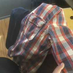 Small Hollister Flannel With Hoodie