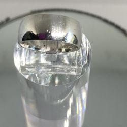 Vintage 925 Silver Unisex Large Ring Statement Ring, Wedding Band Ring 