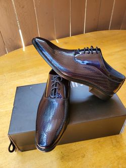 Marco Vitale Navy patent dress shoe for men