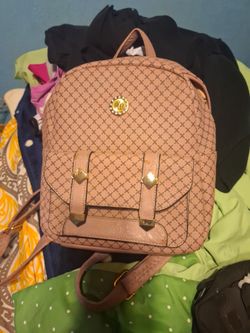 Pink Monogram Mini Backpack with Gold Hardware