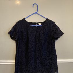 J Crew Eyelet Crochet Cotton Blend Blouse Size 6