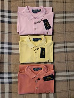 (Price for  each)New Mens Size M custom slim fit polo ralph lauren ( price for each )