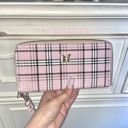 Pink Plaid Wallet