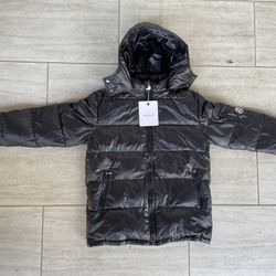 Moncler Black Maya Matte Coat  Size Small