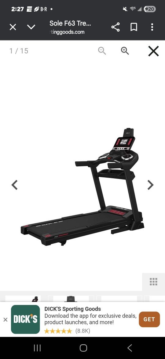 Sole Treadmill F63