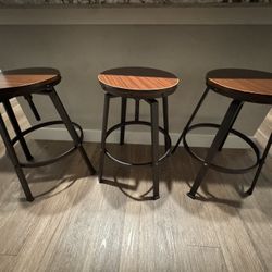 3 Stools, Adjustable Height