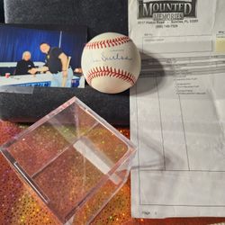Don Sutton Signed Autographed ONL W/COA, BALL CUBE ,PHOTO & RECEIPT