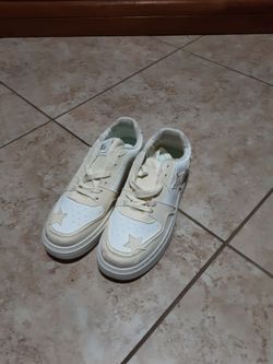 Cream & blue star themed shoes