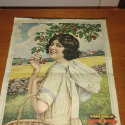 Vintage 1920s International Harvester McCormick Deering Calendar Poster