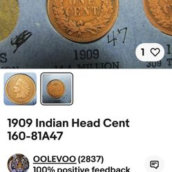 1909 Indian Head Penny