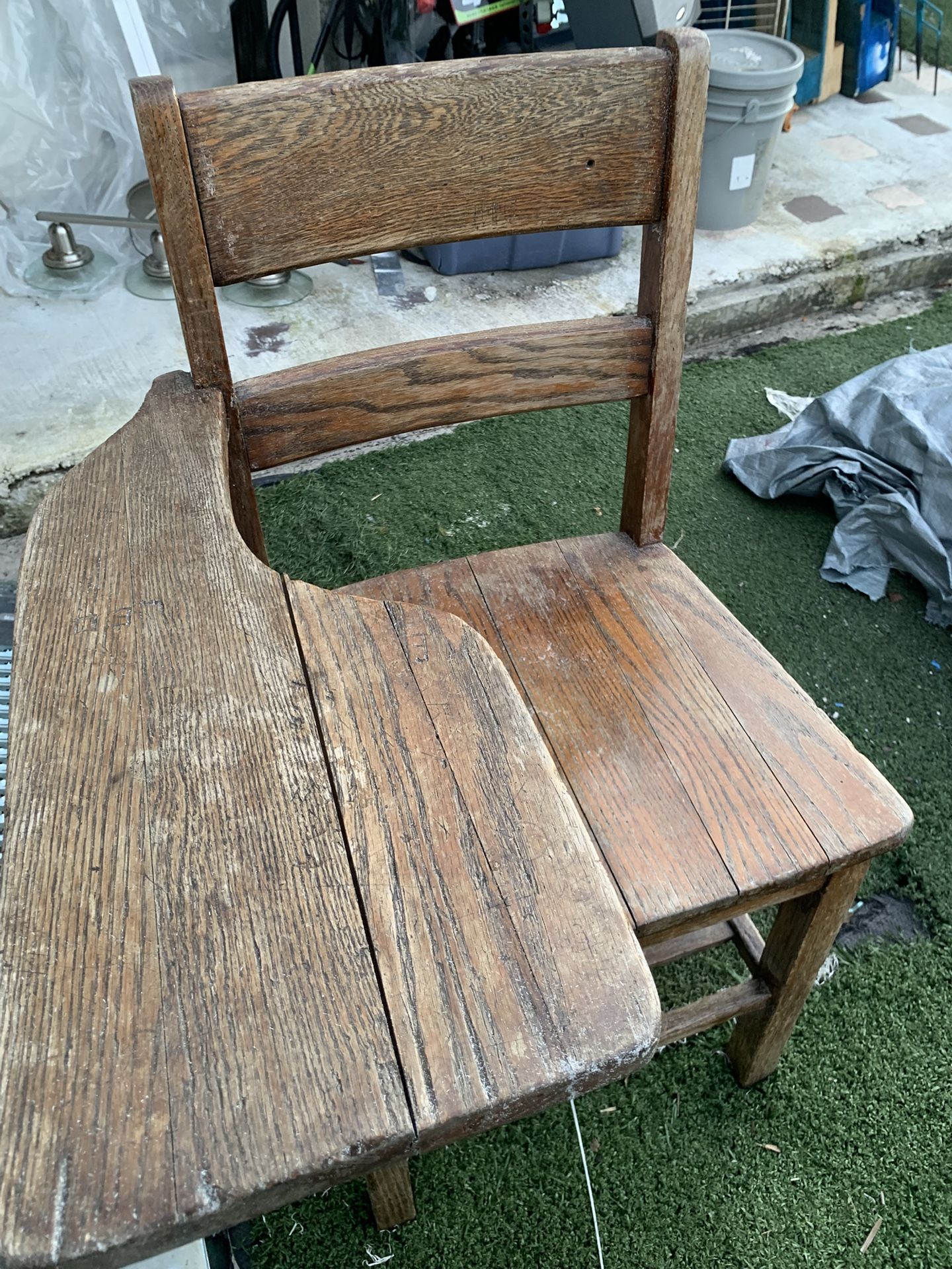 Antique Chair With Desk