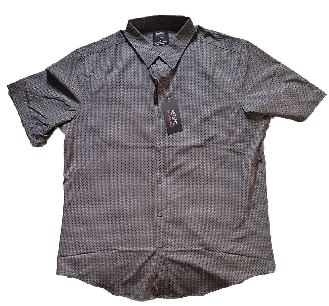 Mix&NY Performance Slim Fit Button Down Shirt NWT Size L