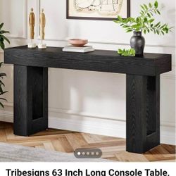 63" Console Table Wooden Sofa Table Long Entryway Table 
