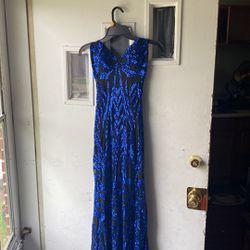 Black And blue Prom Dress 