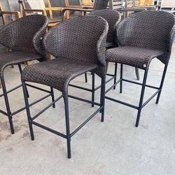 Wicker Barstools 