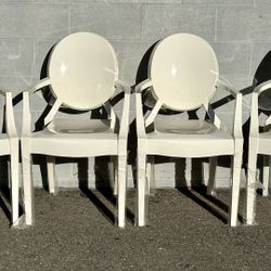 Ghost Armchairs Cream White Set Of 2 