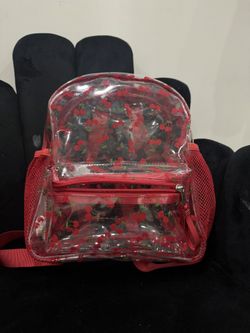 Cherry red and green mini backpack with a touch of whimsy #kawaii
