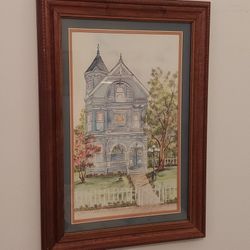 Framed Victorian House Print