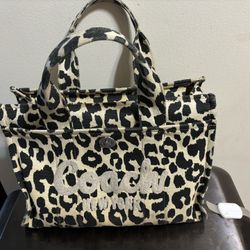 Leopard Print Coach Tote