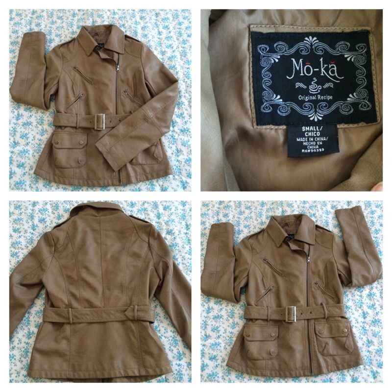 Brown leather jacket