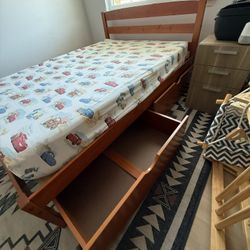 Full size Bed Frame With Drawers