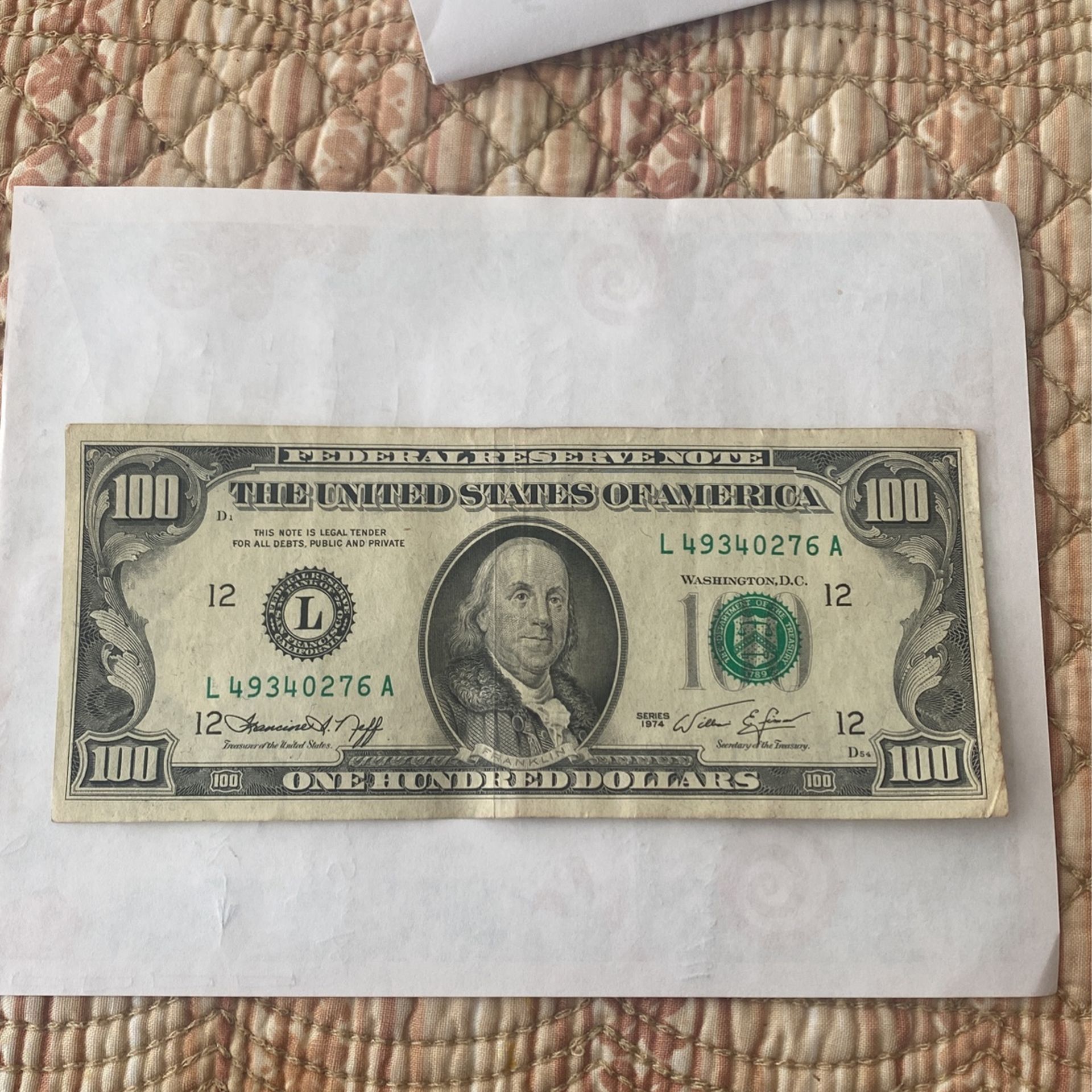 $100 Bill