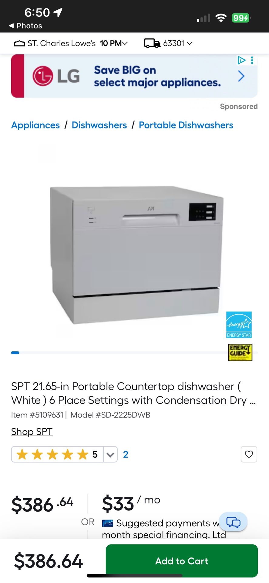 Portable Countertop dishwasher
