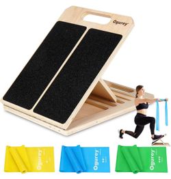 Adjustable Slant / Calf Board with Exercise Bands – Set of 4 – $20