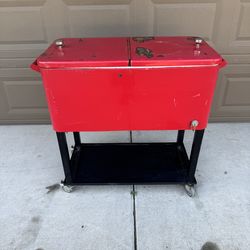 Standing Ice Chest (can Sand Metal Top And repaint