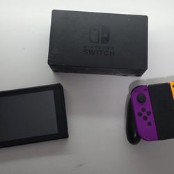 Nintendo Switch With Neon Blue and Neon Red Joy Con Gaming Console 