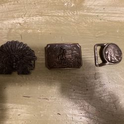 Vintage belt buckles