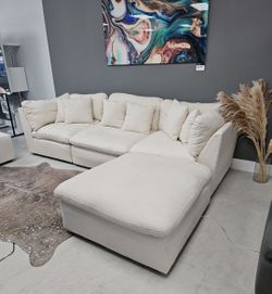 Cloud Sectional Sofa 4 Segments Washable Stain Resistant 