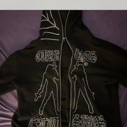 Black Rinestone Hoodie 