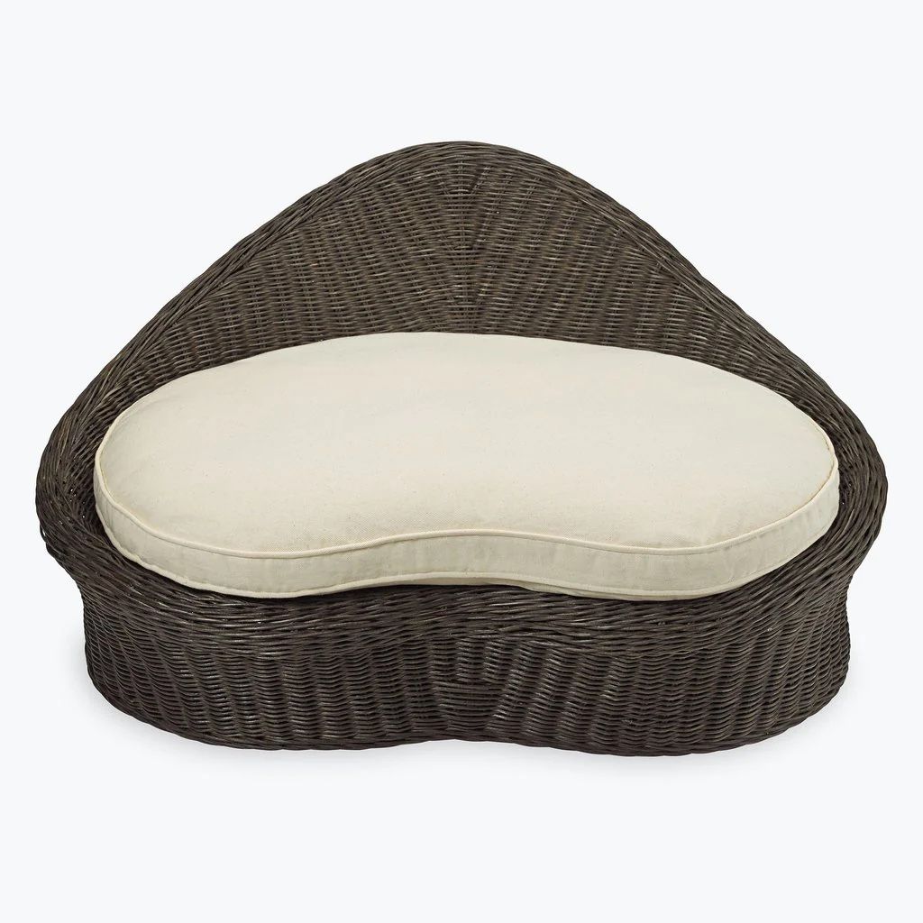 Gaiam Rattan Meditation Chair with Thick Natural Cotton Meditation Cushion Pillow, Sustainable Kapok