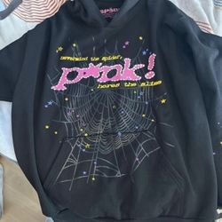 Sp5der Hoodie P*nk Size Large