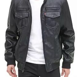 Levi’s NEW WITH TAGS Men's Sherpa Lined Faux Leather Aviator Bomber XL LEVI’S