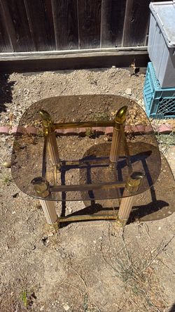 Table.  Glass top