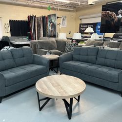 Grey  Sofa And Loveseat 