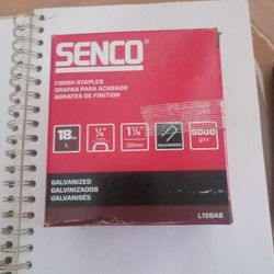 Senco Finish Staples 1-1/4 In. 1/4 In. Crown 5000 Per Bo x 18 gal