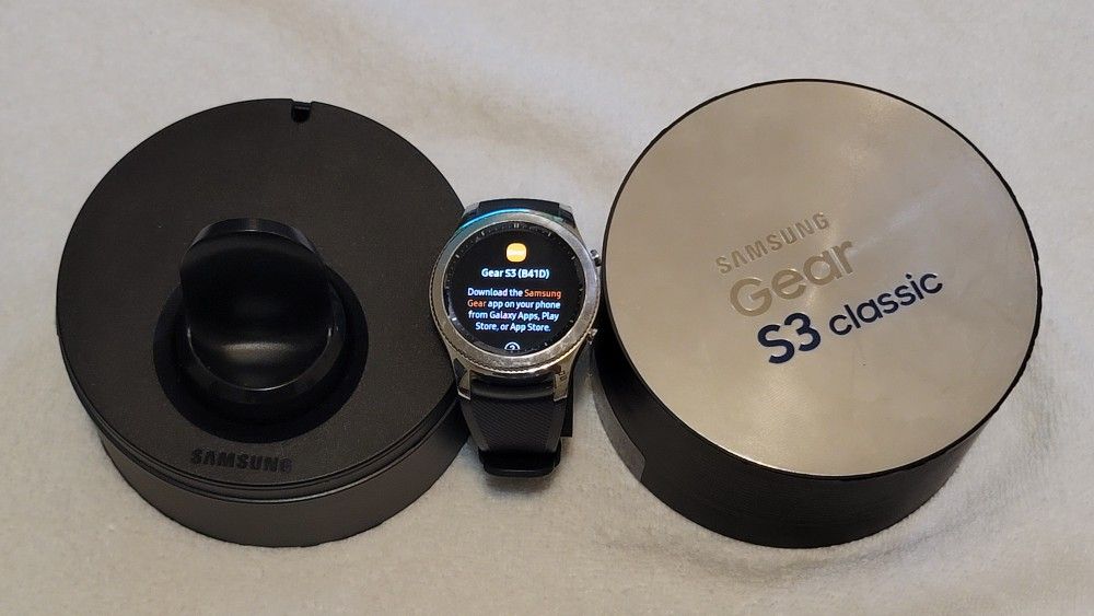 SAMSUNG GALAXY GEAR S3 CLASSIC SMARTWATCH WI-FI BLUETOOTH GPS, SILVER COLOR 46 MM