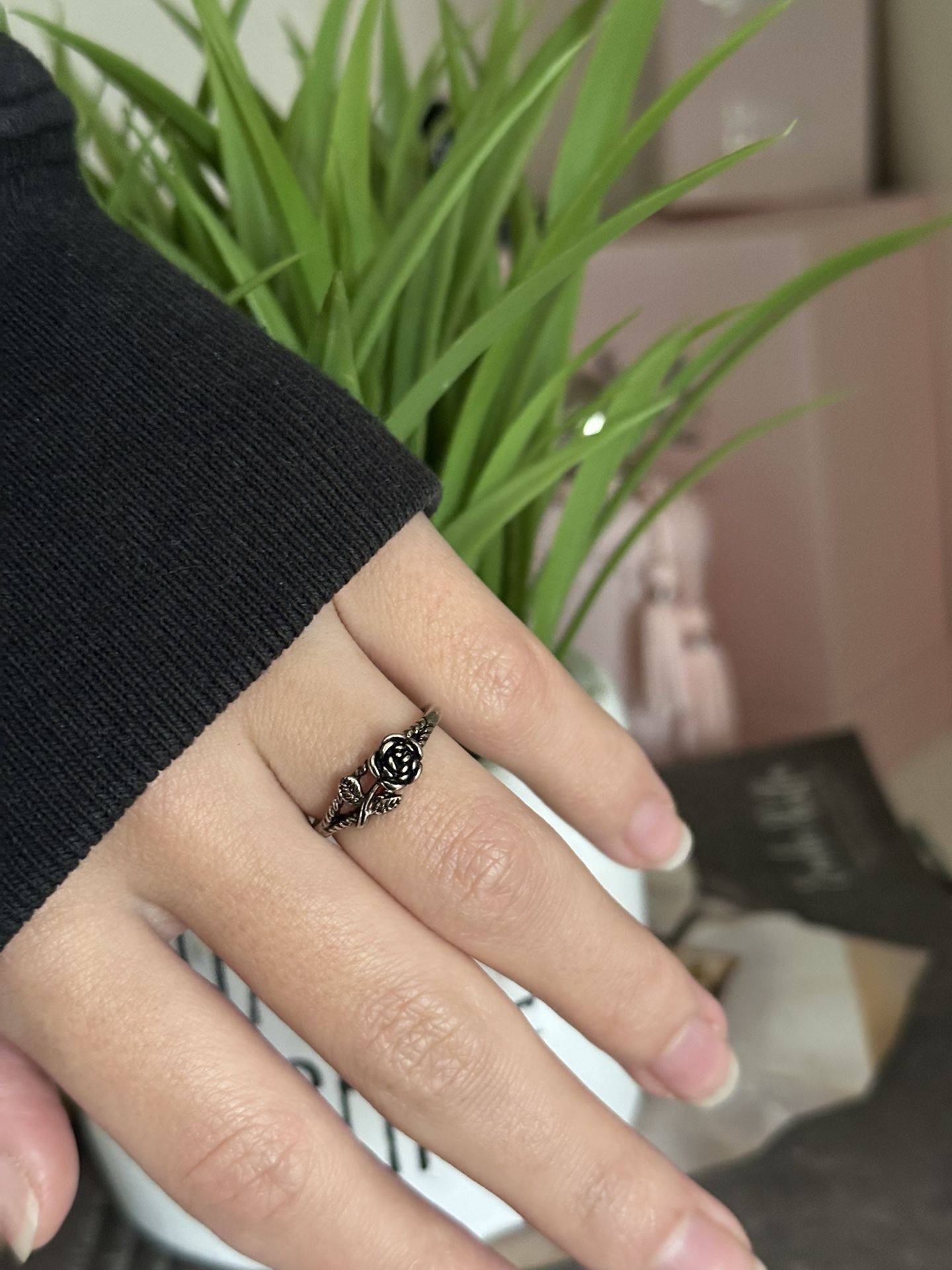 Vintage Ring Rose 3D Rose Ring