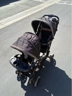 Double stroller, collapsible