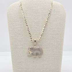 Beautiful Elephant Zircon Necklace